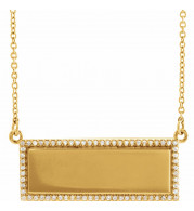 14K Yellow 1/6 CTW Diamond Bar 18 Necklace - 6522696001P