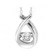 Gems One 14KT White Gold & Diamond Rhythm Of Love Neckwear Pendant  - 1/4 ctw - ROL1229-4WC