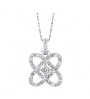 Gems One 14Kt White Gold Diamond (1/4Ctw) Pendant - PD10454-4WF