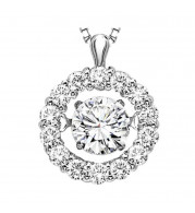 Gems One 14KT White Gold & Diamond Rhythm Of Love Neckwear Pendant  - 1 ctw - ROL1043-4WC