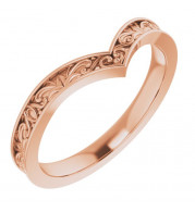 14K Rose Vintage-Inspired V Ring - 51882103P