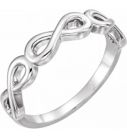14K White Stackable Infinity-Inspired Ring - 51618101P