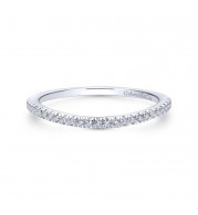 Gabriel & Co. 14k White Gold Contemporary Curved Wedding Band - WB12610R4W44JJ