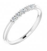 14K White 1/8 CTW Diamond Stackable Ring - 123288600P