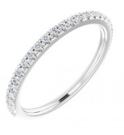 14K White 1/4 CTW Diamond Band for 8x6 mm Oval Ring - 122145995P