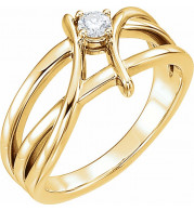 14K Yellow 1/8 CT Diamond Ring - 122904601P
