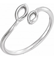 14K White Double Marquise Shape Ring - 51728101P