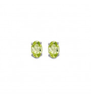 Gems One 14Kt White Gold Peridot (1/2 Ctw) Earring - EDO53-4W