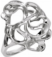 14K White Freeform Ring - 542123125P
