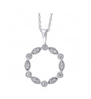 Gems One 14Kt White Gold Diamond (1/8Ctw) Pendant - PD33048-4WD