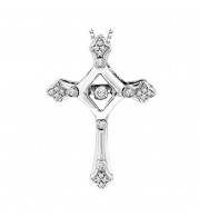 Gems One 14KT White Gold & Diamond Rhythm Of Love Neckwear Pendant  - 1/10 ctw - ROL1223-4WC