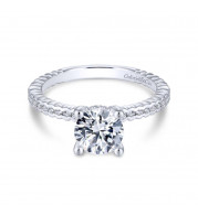 Gabriel & Co. 14k White Gold Contemporary Straight Engagement Ring - ER13911R4W44JJ
