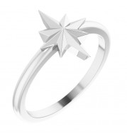 14K White Starburst Ring - 51945101P