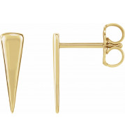 14K Yellow 12x3.27 mm Triangle Earrings - 86761601P