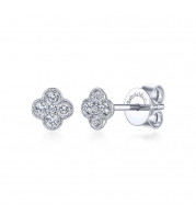 Gabriel & Co. 14k White Gold Lusso Diamond Stud Earrings - EG13715W45JJ