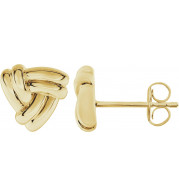 14K Yellow Triangle Knot Earrings - 861711001P