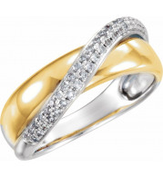 14K Yellow & White  1/5 CTW Diamond Ring - 65198760000P