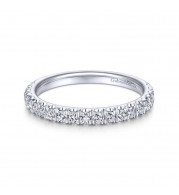 Gabriel & Co. 14k White Gold Contemporary Anniversary Wedding Band - WB13904R4W44JJ