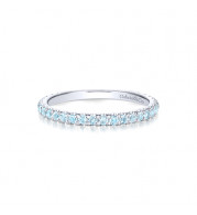 Gabriel & Co. 14k White Gold Sky Blue Topaz Stackable Ring
