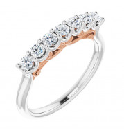 14K White & Rose 3/8 CTW Diamond Anniversary Band - 1234286000P