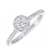 Gems One 14Kt White Gold Diamond(1/2Ctw) Ring - RG68798-4WC