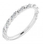 14K White 1/8 CTW Diamond Pavu00e9 Twisted Anniversary Band - 1226806000P