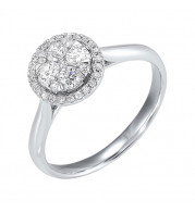 Gems One 14Kt White Gold Diamond (1/3Ctw) Ring - RG10557-4WC