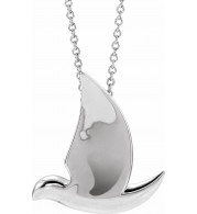 14K White Holy Spirit Dove 16-18 Necklace - R45402600P