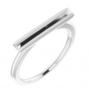 14K White Bar Ring - 651823101P