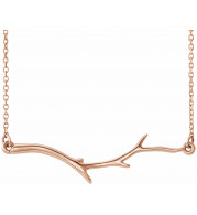 14K Rose Branch Bar 16-18 Necklace - 86311103P