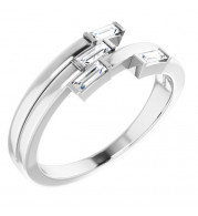 14K White 1/4 CTW Diamond Geometric Ring - 124113600P