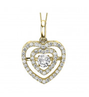 Gems One 14KT Yellow Gold & Diamond Rhythm Of Love Neckwear Pendant  - 3/8 ctw - ROL1018-4YC