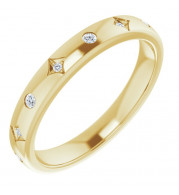 14K Yellow 1/10 CTW Diamond Anniversary Band - 123800601P