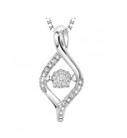 Gems One Silver Diamond (1/20 Ctw) Pendant - ROL1031-SSWD