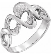14K White Freeform Ring - 51666295P