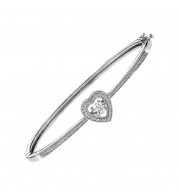 Gems One Silver (SLV 995) Diamond Rhythm Of Love Bangle   - 1/4 ctw - ROL1205-SSSC