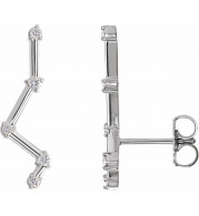 14K White 1/10 CTW Diamond Constellation Earring Climbers - 86903600P