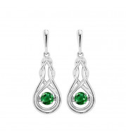 Gems One Silver (SLV 995) Diamond Rhythm Of Love Fashion Earrings - 5/8 cts - ROL2238CRE