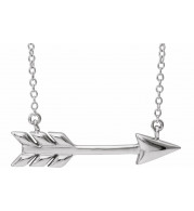 14K White Arrow 16-18 Necklace - 65182960001P