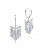 Gabriel & Co. 14k White Gold Art Moderne Diamond Drop Earrings - EG13393W45JJ