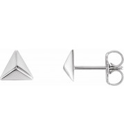 Platinum Pyramid Earrings - 86536603P