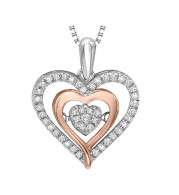 Gems One 10KT Pink Gold & Diamond Rhythm Of Love Neckwear Pendant  - 1/5 ctw - ROL1058-1PSSSC