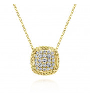 Gabriel & Co. 14k Yellow Gold Hampton Diamond Necklace - NK3139Y44JJ