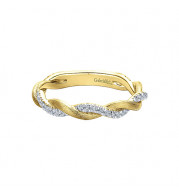 Gabriel & Co. 14k Yellow Gold Diamond Stackable Ladies' Ring