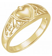 14K Yellow Heart Ring - R650966586P