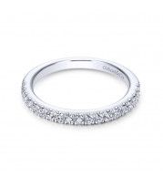 Gabriel & Co. 14k White Gold Contemporary Anniversary Wedding Band - WB13864R4W44JJ
