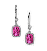 Stanton Color 14k Gold Pink Tourmaline Leverback Earrings