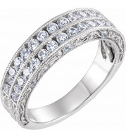 14K White 3/4 CTW Diamond Anniversary Band - 653071601P