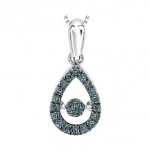 Gems One 10KT White Gold & Diamond Rhythm Of Love Neckwear Pendant   - 1/5 ctw - ROL1023-1WCBL