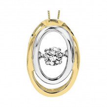 Gems One 14KT Yellow Gold & Diamond Rhythm Of Love Neckwear Pendant  - 1/8 ctw - ROL1051-4YC